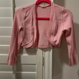 Debut Girls Pink Bolero Cardigan Size Large